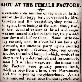 Riot at the Female Factory