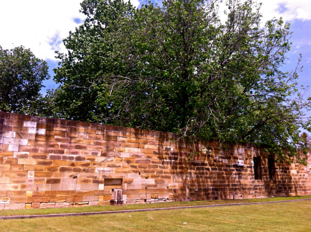 The original 1818 wall at the Parramatta Female Factory. Photo: Michaela Ann Cameron (2013)