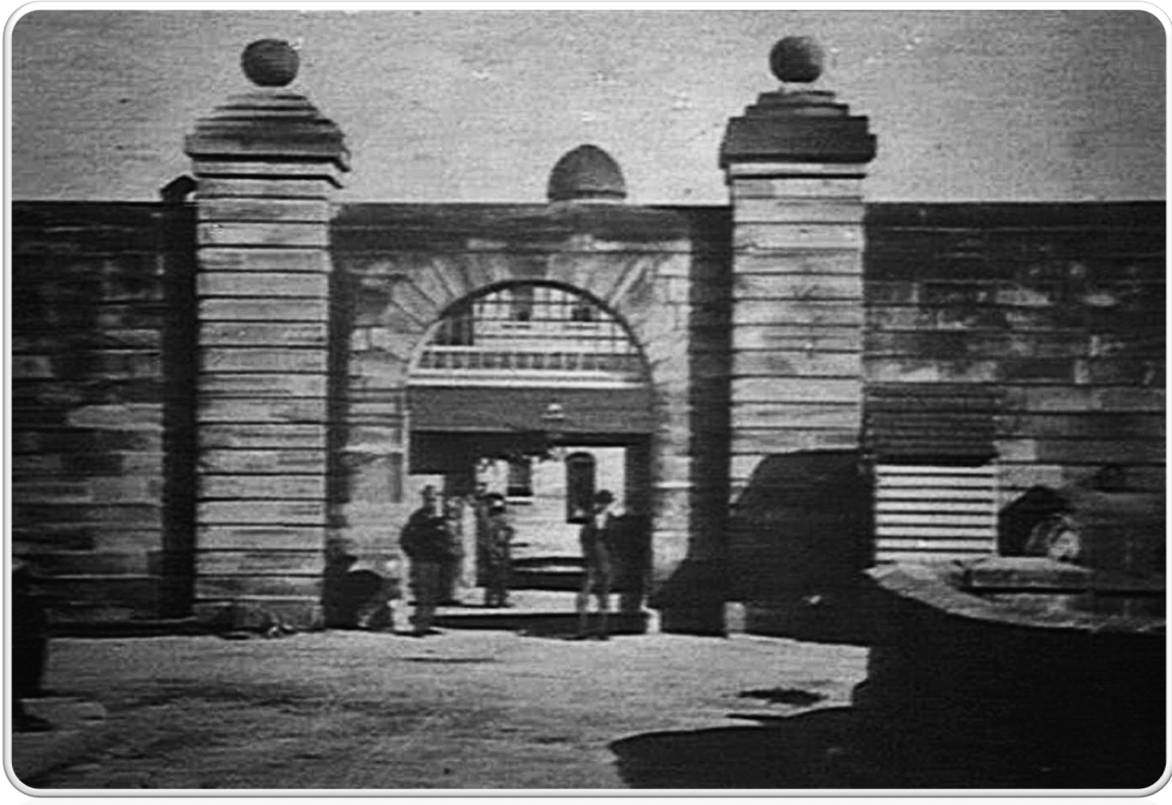 Entrance to Female Factory, Parramatta, showing stone bridge